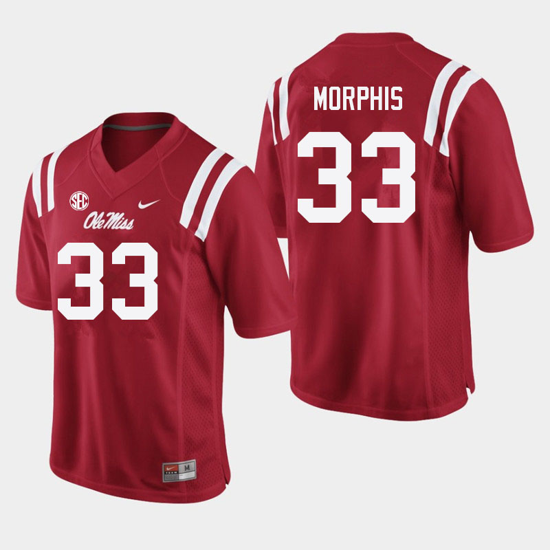 Austin Morphis Ole Miss Rebels NCAA Men's Red #33 Stitched Limited College Football Jersey GLM1258RP